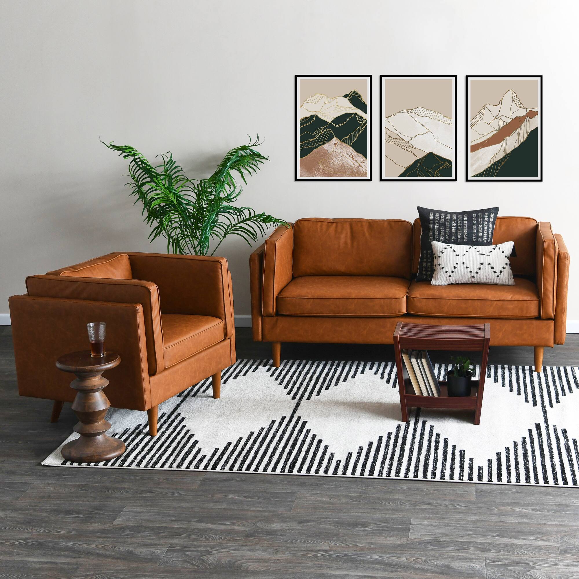 Hello Honey® 18" Modern Slatted Solid Wood Stool With Storage Shelf